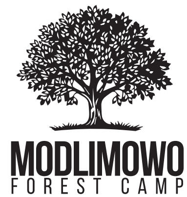 Logo Modlimowo Forest Camp przedstawiające rozłożyste drzewo – ośrodek regeneracji i azyl Fundacji Centaurus.